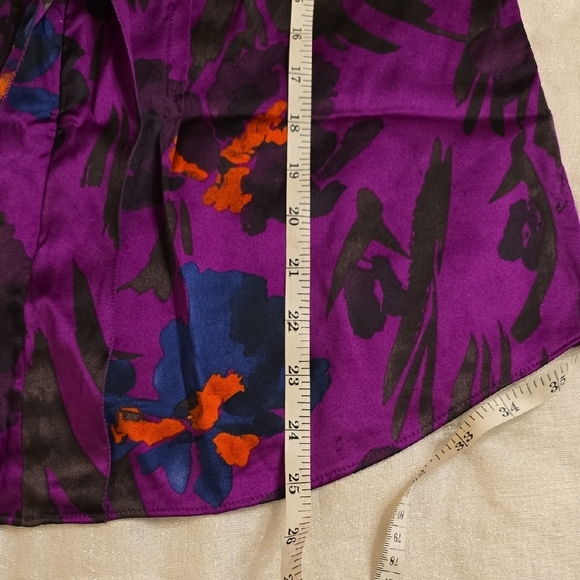 Elie Tahari Purple and Red Floral Blouse - Picture 9 of 13